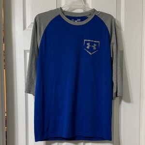 Under Armour Blue and Gray Raglan Tee